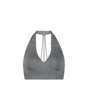 BRABAR Hug Lace Halter Strappy B-Tween Sports Bralette - Blue