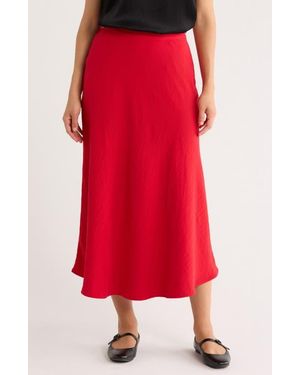 Marine Layer Natalia Midi Circle Skirt - Red