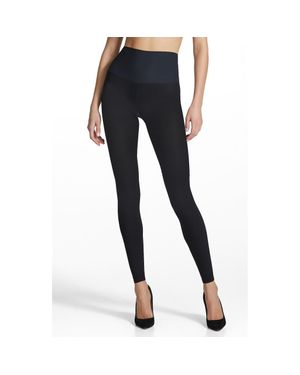 Commando Fleece Lined Footless Tights - Blue