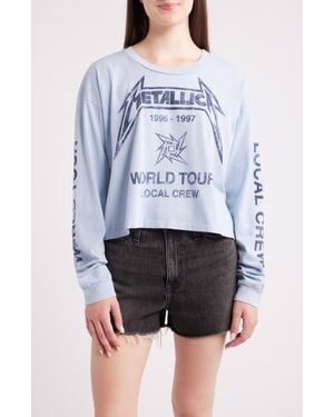 Daydreamer Metallica World Tour Long Sleeve Graphic Tee - White