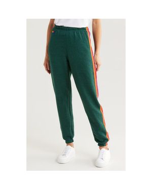Aviator Nation Stripe Sweatpants - Green