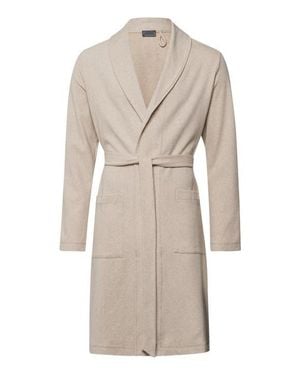 Hanro Cozy Living Organic Cotton Soft Jersey Robe - Natural