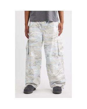Elwood Baggy Camo Pants - Gray