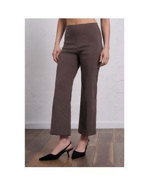 Franne Golde All-Season Kick Flare Stretch Pull-On Pant - Brown