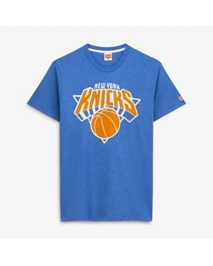 Homage New York Knicks Logo Tri-Blend T-Shirt - Blue