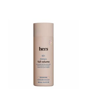 Hims & Hers Full Volume Shampoo Volumizing, Shine Enhancing, Soft Cedar & Citron Formula - White