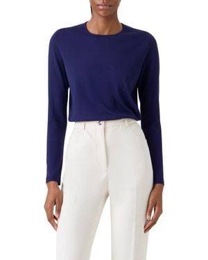 Akris Fine Cashmere & Silk Sweater - Blue