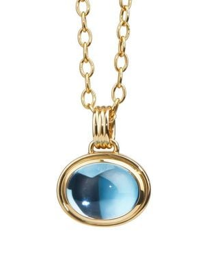 Syna Cirra Oval Necklace - Blue