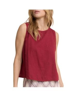 Nobody's Child Tulip Back Sleeveless Top - Red