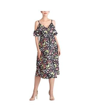 Kimi + Kai Esme Cold Shoulder Maternity Nursing Dress - Black