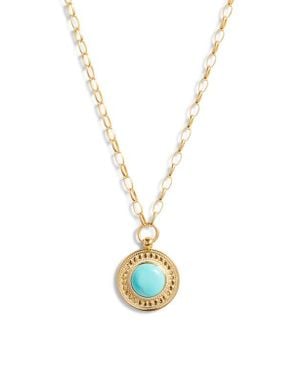 Anna Beck Large Pendant Necklace - Metallic