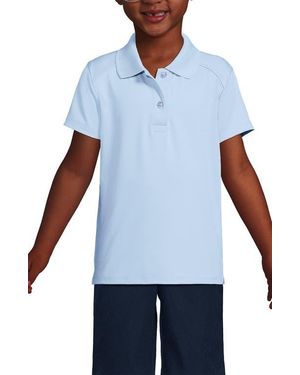 Lands' End School Uniform Girls Short Sleeve Feminine Fit Rapid Dry Polo Shirt - White