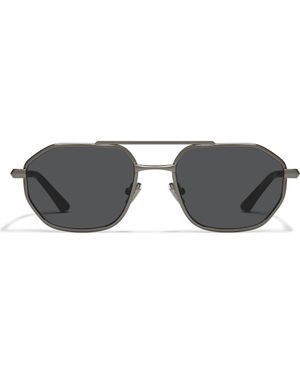 Quay En Route 57Mm Aviator Sunglasses - Gray