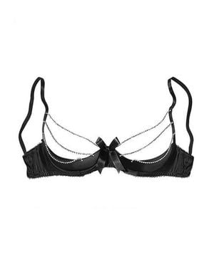 Lascana Sexy Chain Bow Shelf Bra - Black