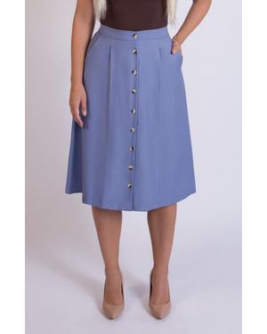 Aam The Label The Wool Midi Skirt - Blue