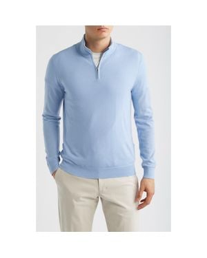 Reiss Blackhall Wool Quarter Zip Sweater - Blue