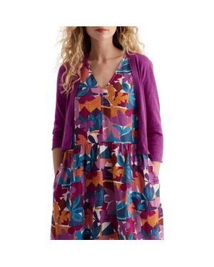 Seasalt Cornwall Vanessa Open Front Organic Cotton Crop Cardigan - Red