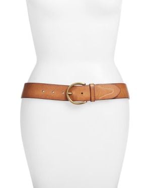 Frye Campus Leather Belt - White