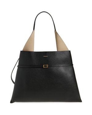 REE PROJECTS Clare Belted Leather Tote - Black