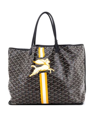 81036096 Anjou Reversible Tote Printed Coated Canvas Gm - Black