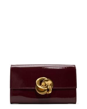 Ted Baker Kira Rose Leather Clutch - Red