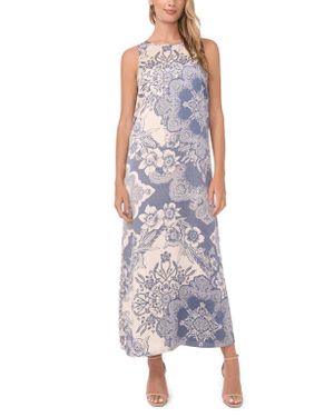 thumbnail image 2 of Vince Camuto Womens Paisley Print Maxi Dress White Multi Floral Slip... 2 of 13