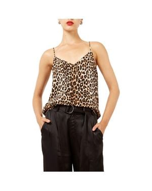 Equipment Layla Leopard Print Silk Camisole - Black