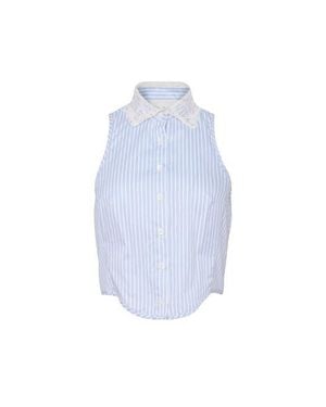 Fleur du Mal Poplin Bib Top - Blue