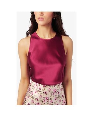 Cami NYC Floriana Racerback Silk Tank - Red