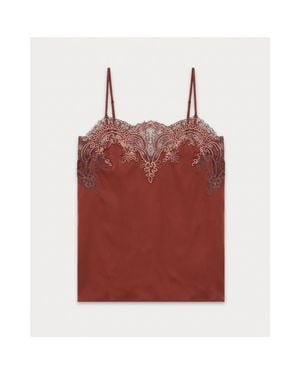 Fortela Brianne Embroidered Silk Top