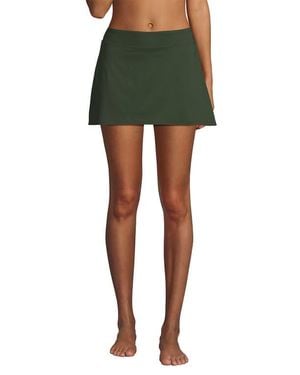 Lands' End Tummy Control Skirt Swim Bottoms - Green
