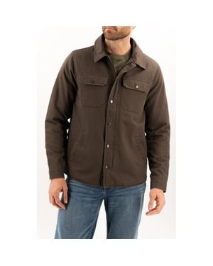 DEVIL-DOG DUNGAREES Insulated Cotton Canvas Deck Jacket - Brown