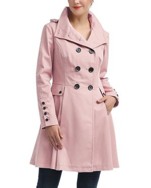 Kimi + Kai Adele Hooded Trench Coat - Pink