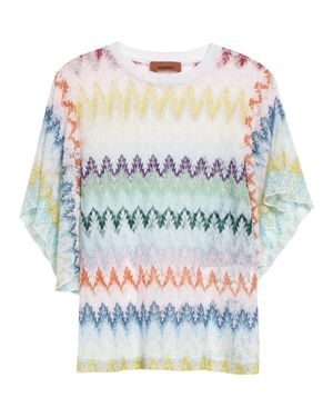 Missoni Metallic Zigzag Raschel Knit Top - Multicolor