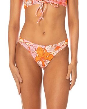 Maaji Retro Bloom Sublimity Reversible Bikini Bottoms - Orange