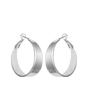 Vince Camuto Wide Hoop Earrings - White