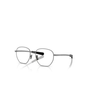 Moncler 56Mm Rectangle Optical Glasses - Gray