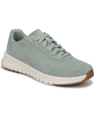 Vionic Uptown Metallic Suede Sneaker - Gray