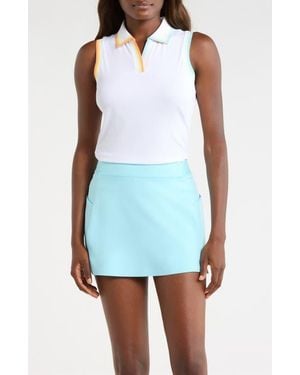 G/FORE Johnny Collar Tech Sleeveless Polo - Blue