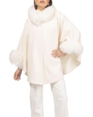 Gorski Wool And Cashmere Cape - White