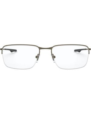 Oakley Wingman 56Mm Semi Rimless Rectangular Optical Glasses - Brown