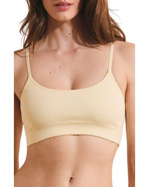 Etam Daily Seamless Ribbed Bralette - Brown
