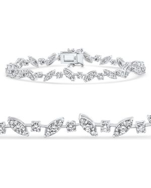 Bliss Diamond 3.70Ct 14K Diamond Tennis Bracelet 7 Lab Grown - White