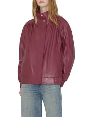 SOIA & KYO Miu Leather Jacket - Red