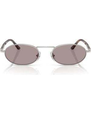 Persol 55Mm Rectangular Sunglasses - Gray