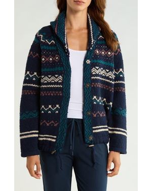 Prana Arctic Poppy Sweater Cardigan - Blue