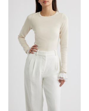 ARTLESS FOREVER Valentina Bell Sleeve Top - White