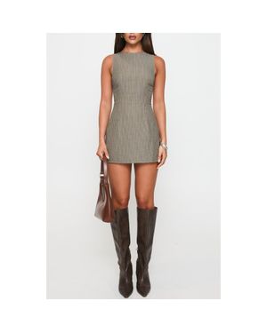 Princess Polly Yumiko Skirted Recycled Cotton Romper - Gray