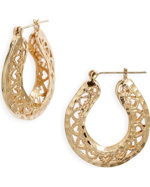 Child Of Wild Lovers Club Hoop Earrings - Metallic