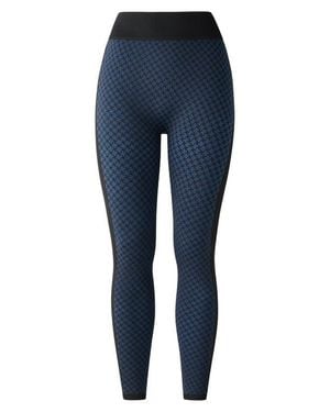 Rhone Houndstooth Check Leggings - Blue